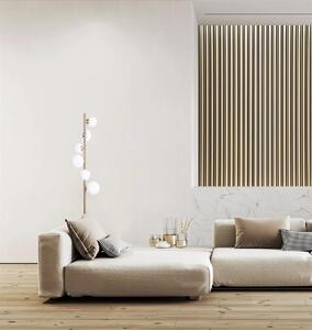 Lamelové dekoračné panely AMALFI 28060023, zlatá lišta, rozmer 12,2 x 270 cm, IMPOL TRADE