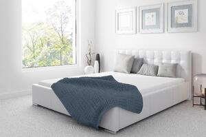 Čalúnená posteľ Soffio s úložným priestorom biela eko koža 160 x 200