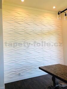 Obkladové panely 3D PVC 10143, cena za kus, rozmer 500 x 500 mm, Wave, IMPOL TRADE