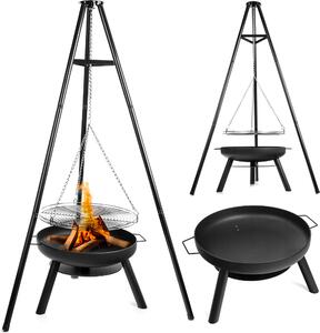 Trojnohý záhradný krb LEHMANN MONTANA s rámom 60 cm