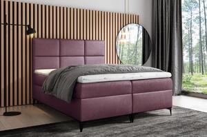 Dizajnová čalúnená posteľ Fiza s úložným priestororm fialová 160 x 200 + topper zdarma