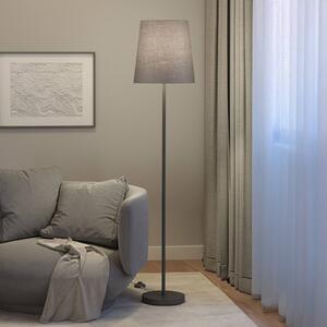 Paulmann Stojacia lampa Stellan, sivá, výška 161 cm, látka/kov, Hliník / sivá / zinok, Obývacia izba / jedáleň, kov, Moderný, Stojaca lampa