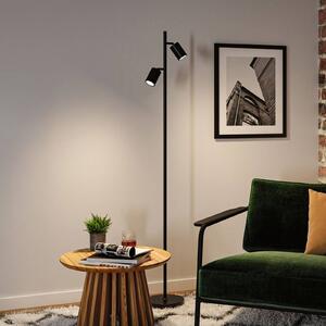 Paulmann Stojacia lampa Lirena, matná čierna, výška 157 cm, kov, Čierna, Obývacia izba / jedáleň, kov, Moderný, Stojaca lampa