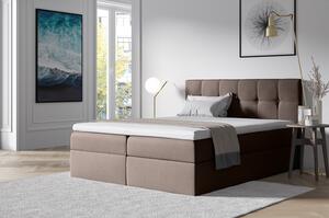 Štýlová manželská posteľ s úložným priestorom RECIVIO hnedá 160 x 200