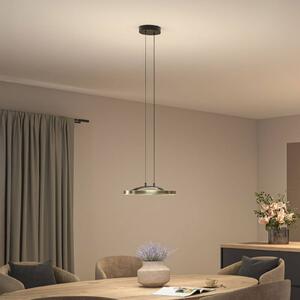 Paulmann LED závesné svietidlo Melira, čierna/zlatá, Ø 38 cm, kovová, Čierna, Obývacia izba / jedáleň, kov, Moderný, Závesné svietidlo