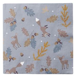 Papierové obrúsky Forrest animals Blue – 20 ks