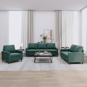 Maison Exclusive – 3-dielna sedacia súprava s vankúšmi, tmavozelený zamat