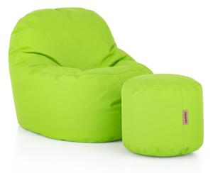 SakyPaky Sedací vak Klííídek s taburetom limeta