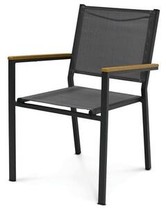 Záhradná stolička Autronic kov Šedá AZC-L1303 GREY