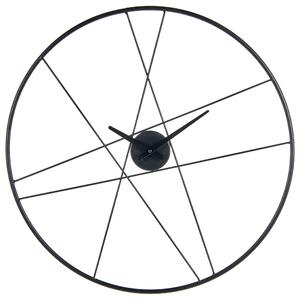 Nástenné hodiny čierna železo dizajn bez číslic moderný minimalistický štýl dekorácie