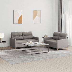 Maison Exclusive – 2-dielna sedacia súprava s vankúšmi, látka v odtieni taupe