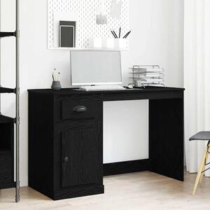 Maison Exclusive – písací stôl, čierna farba, vzhľad dubového dreva, materiál: drevotrieska