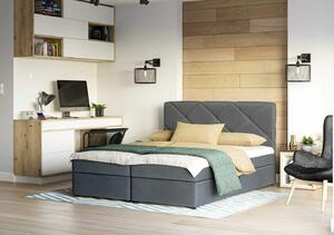 Manželská posteľ s prešívaním KATRIN 160x200, šedá