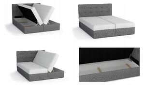 Moderná posteľ s úložným priestorom 180x200 STIG II - šedá