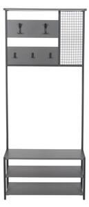 Predsieňová stena NOMAD 182x78 cm čierna/antracit
