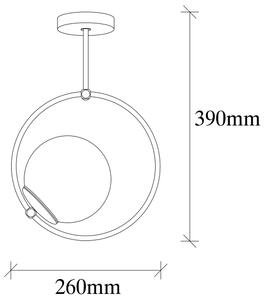 Luster na tyči DOLUNAY 1xE27/40W/230V