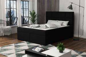 Čalúnená posteľ s prešívaním 180x200 BEATRIX - čierna