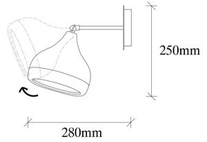 Nástenné bodové svietidlo YILDO 1xE27/40W/230V