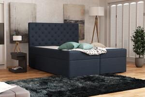 Elegantní čalouněná postel 120x200 ALLEFFRA - modrá 1