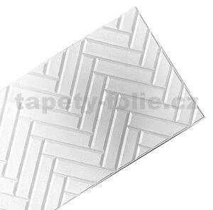 Obkladové panely 3D PVC PCV89, cena za kus, rozmer 960 x 480 mm, obklad biely, IMPOL TRADE