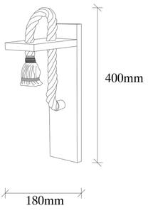 Nástenné svietidlo EREBOS 1xE27/40W/230V