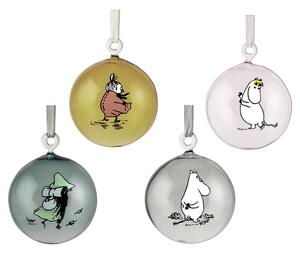 Muurla Set vianočných ozdôb Moomin 7cm / 4ks
