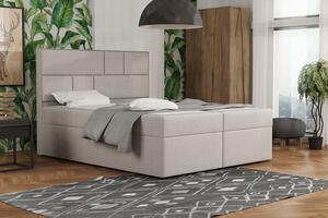 Dizajnová posteľ s úložným priestorom 160x200 MELINDA - béžová 1