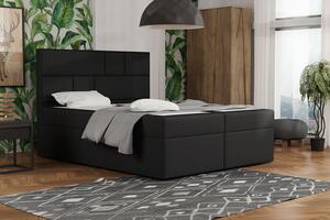 Dizajnová posteľ s úložným priestorom 160x200 MELINDA - čierna