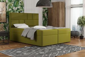 Dizajnová posteľ s úložným priestorom 180x200 MELINDA - zelená