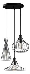 Luster na lanku MEZOPOTAMYA 3xE27/40W/230V čierna