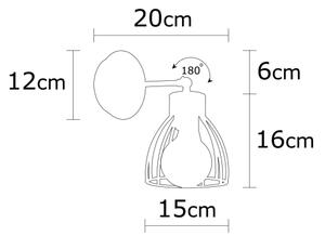 Nástenné bodové svietidlo KEMAH 1xE27/100W/230V