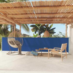 Maison Exclusive – bočná markíza s výsuvom 117 x 600 cm, modrá