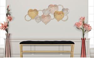 Kovová nástenná dekorácia 91x40 cm Hearts – Mauro Ferretti