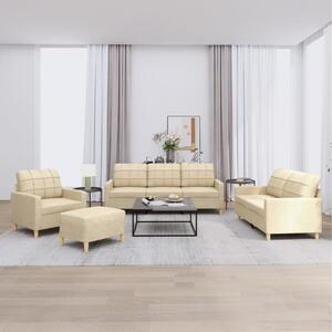 Maison Exclusive – 4-dielna sedacia súprava s vankúšmi, krémová látka