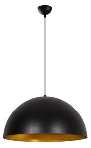 Závesný luster na lane SIVANI 1xE27/40W/230V pr. 60 cm čierna/medená