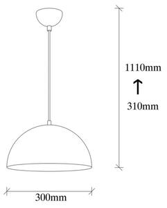 Luster na lanku SIVANI 1xE27/40W/230V biela