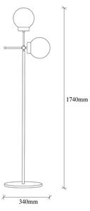 Stojacia lampa MUDONI 2xE27/40W/230V