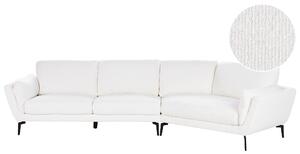 Pohovka svetlosivá polyester látkové čalúnenie 3-miestna oblúkové sedadlo moderný minimalistický štýl obývacia izba