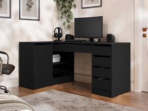 Mirjan24 Rohový PC stôl Heron, Farby: čierna 5903211508752