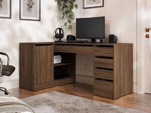Mirjan24 Rohový PC stôl Heron, Farby: orech okapi 5903211508790