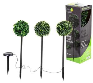 Solárna lampa boxwood gule 3 ks. 27 LED
