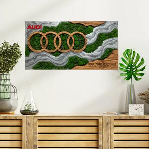 Drevený obraz s UV potlačou - Audi Epoxy Desk