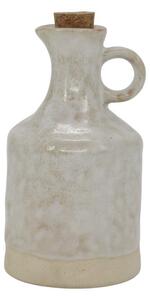 Kameninový džbánik s korkovou zátkou 300 ml 15,5 cm – Smotanový