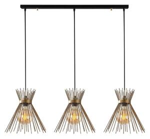 Luster na lanku KIRPI 3xE27/40W/230V zlatá