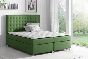 Kontinentálna posteľ Evio zelená 160 + topper zdarma