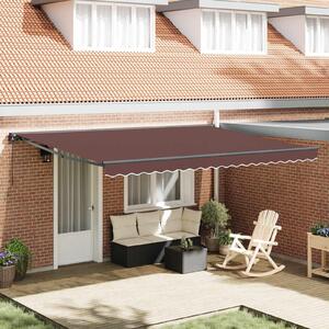 Maison Exclusive – rám markízy, hnedý, 450 x 300 cm, polyester sPolyuretánpovrchovou úpravou