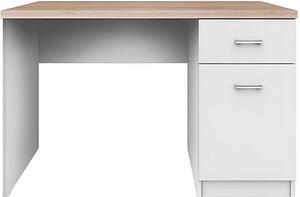 Kondela PC stolík Topty Typ 9 1D1S/120 - biela / dub sonoma