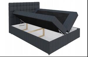 Čalúnená jednolôžková posteľ Diana zelená 120 + topper zdarma