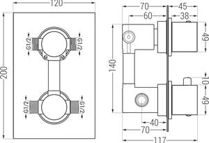 Mexen Cube DR02 sprchová súprava pre podomietkovú inštaláciu z dažďová sprcha 30 cm, biela- 77502DR0230-20