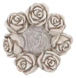 Cementový kvetináč misa s ružami Saint antique Rose - 21*21*8 cm - daan kromhout